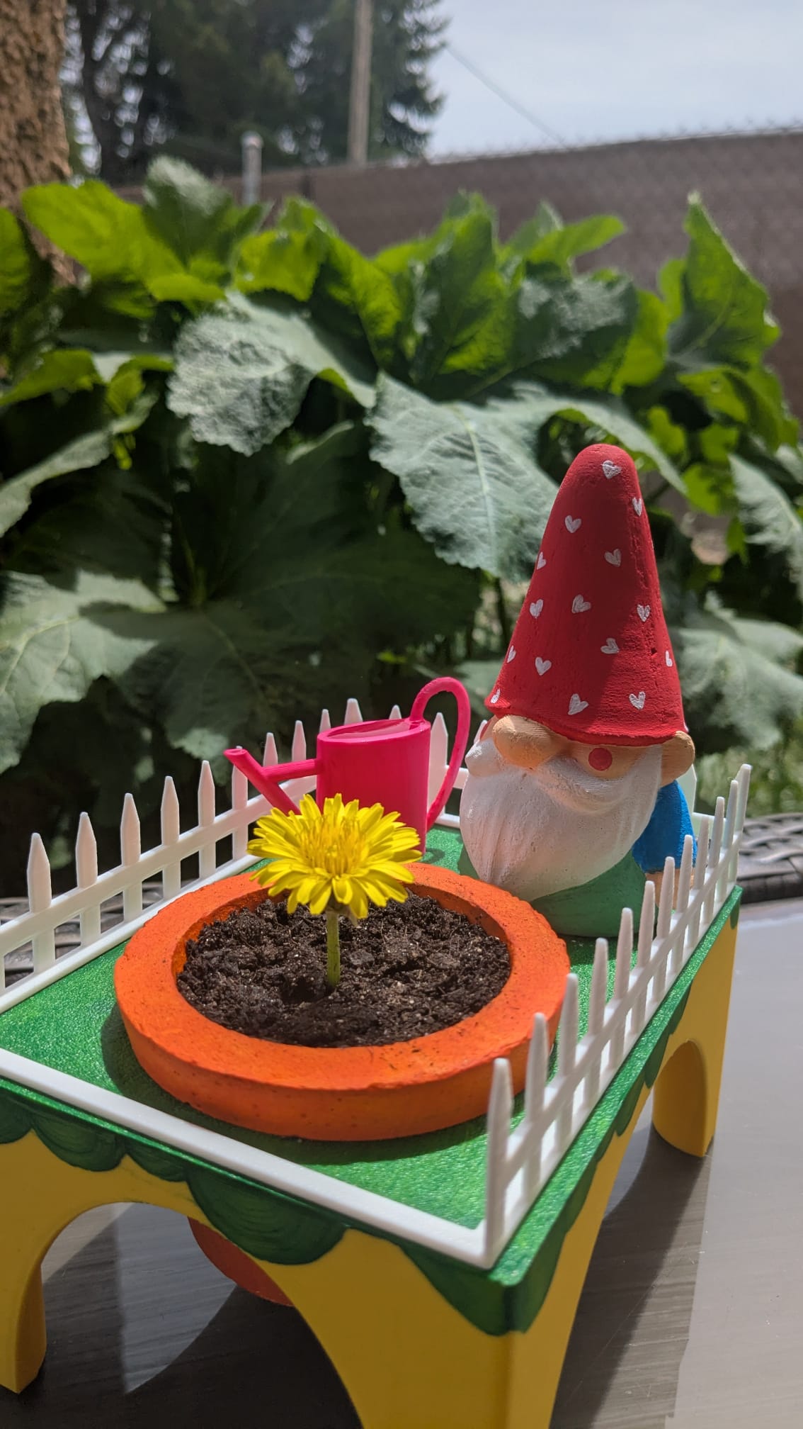 Jardín de gnomo — detalle close-up